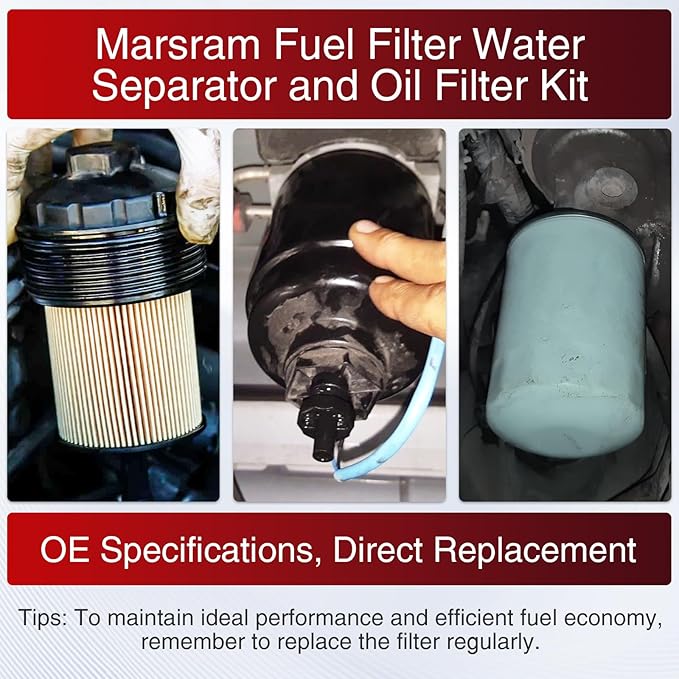 Marsram 6.7 Cummins Fuel Filter and Oil Filter Fits