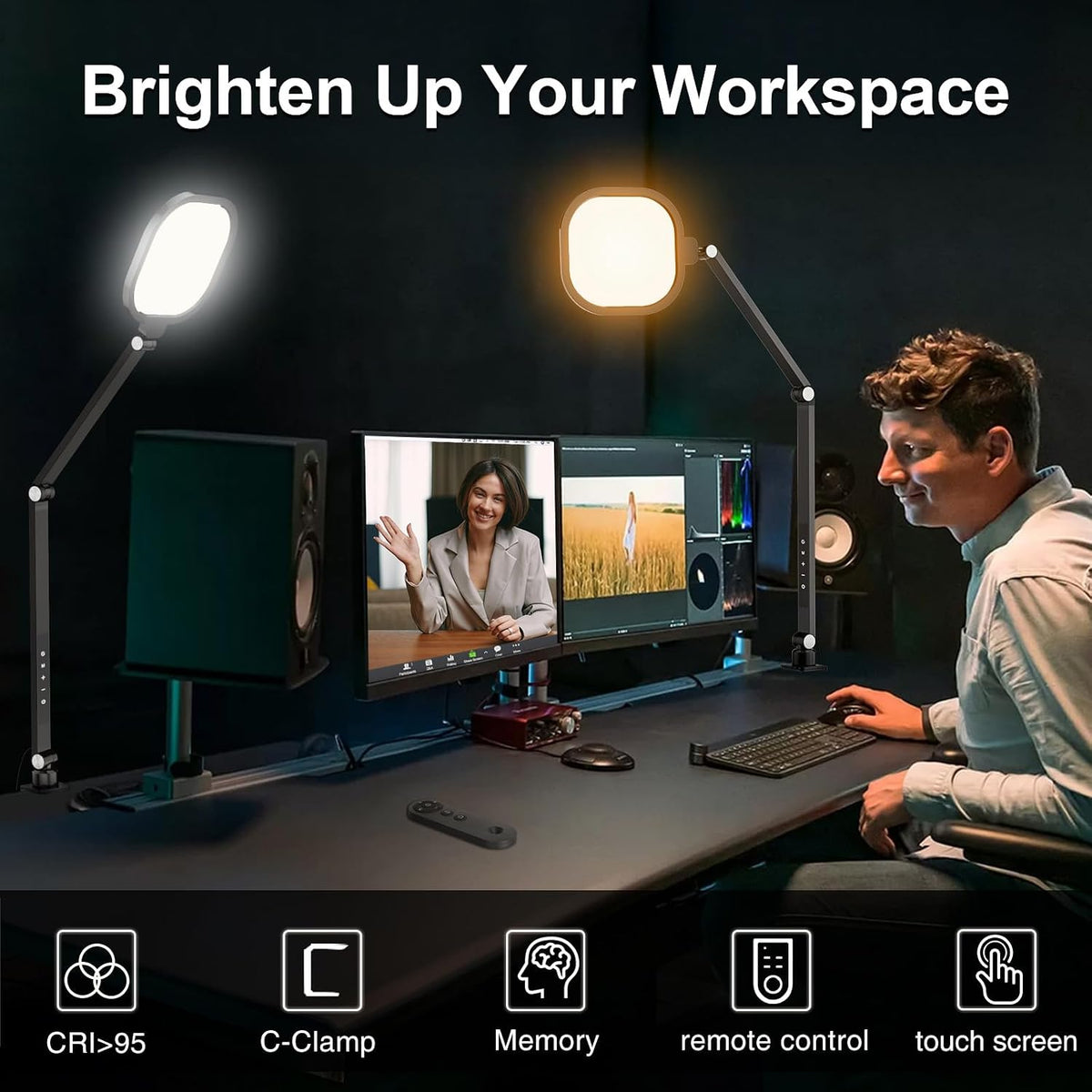 LitONES Video Conference Lighting for Computer, Webcam,Video Recording