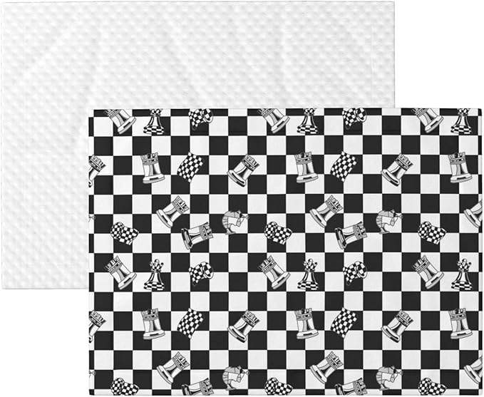 Reversible Plush Throw for Dogs and Cats, Checkered Race Waving Flag, Double Sided Blanket with Nubby Dot Side and Sleek Side Ideal for Cuddling Nesting Security