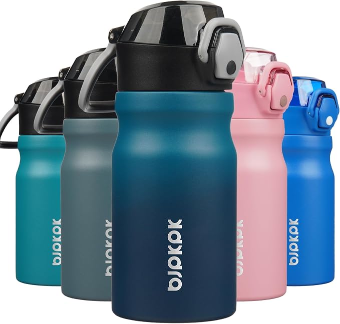 BJPKPK 14 oz Insulated Water Bottle, Stainless Steel Flask | Leak Proof Locking