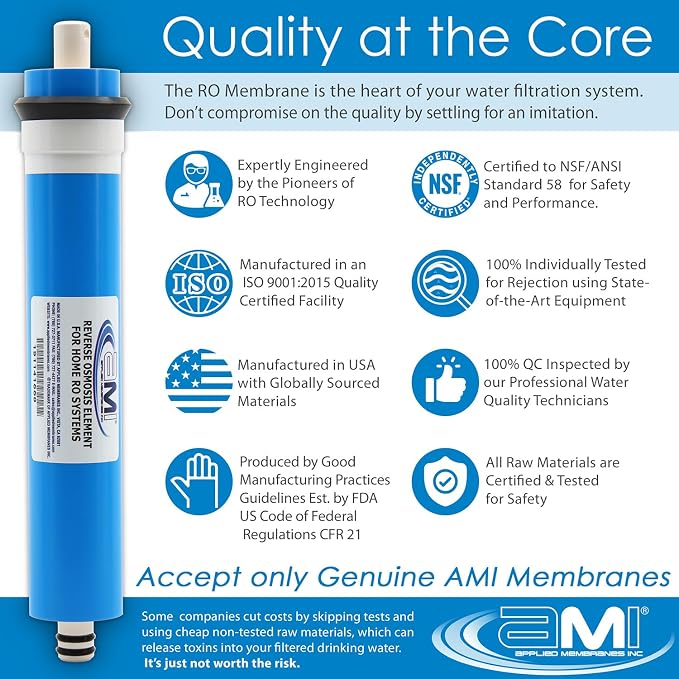 APPLIED MEMBRANES INC. 24 GPD Reverse Osmosis Membrane | RO Membrane Water