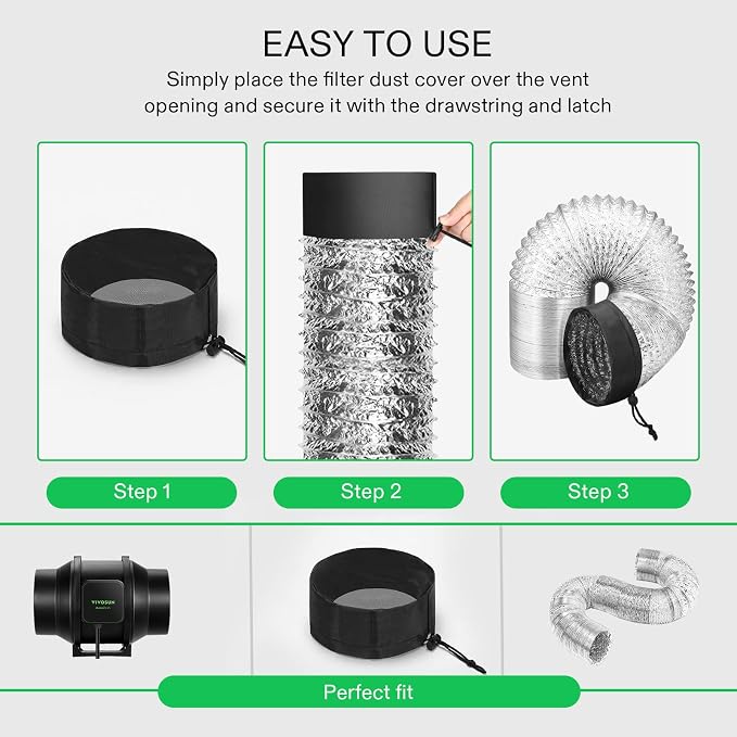 VIVOSUN 2-Pcs Grow Tent Vent Cover