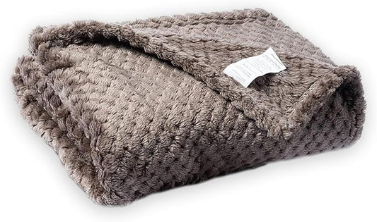 Pet Blanket Warm Soft Dog Blankets Washable Cat Throw Blankets Sofa Bed Couch Furniture Protector Cover for Small Medium Large Dogs Cats, Khaki, 39" x 47"