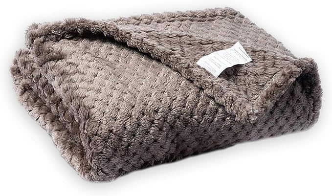 Pet Blanket Warm Soft Dog Blankets Washable Cat Throw Blankets Sofa Bed Couch Furniture Protector Cover for Small Medium Large Dogs Cats, Khaki, 39" x 63"