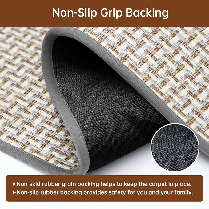 eqivei Kitchen Rugs and Mats Non Skid Washable Set of 2 PCS, Absorbent Runner