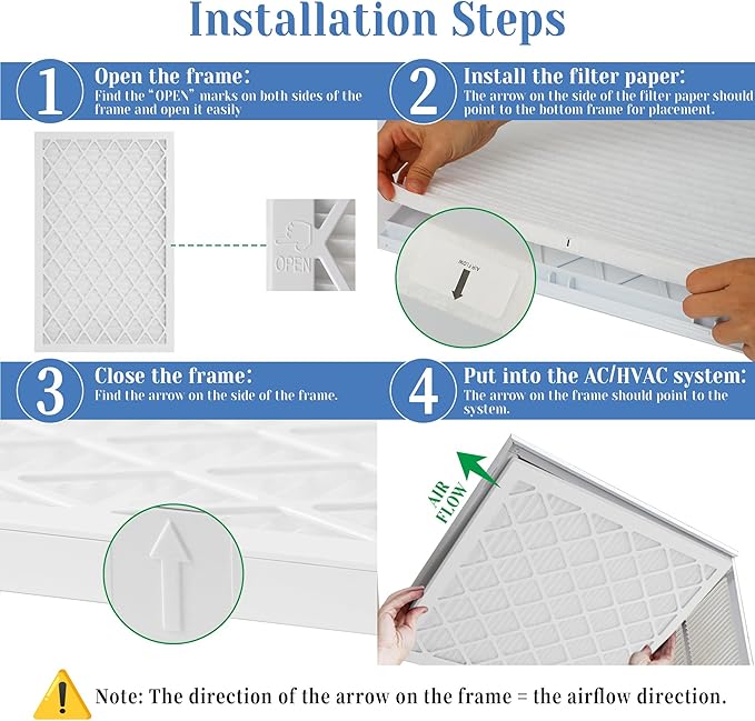 5 Pack 16x20x1 MERV 11 Air Filter Refills, Replaceable Filter Media only