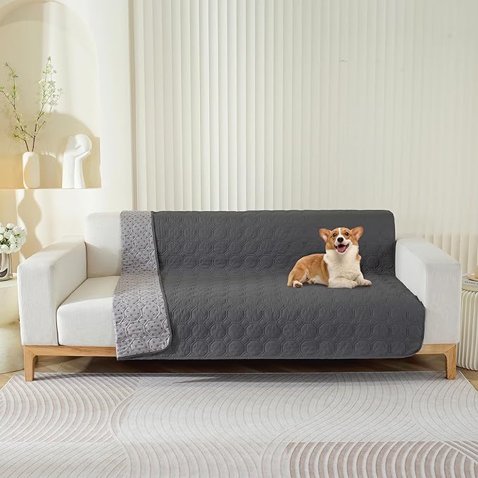 Waterproof Non-Slip Dog Bed Cover, pet Blanket Sofa Furniture Protector, car Incontinence Mattress, Suitable for Most Cats and Dogs, Pets (Dark Gray) (52x80in)