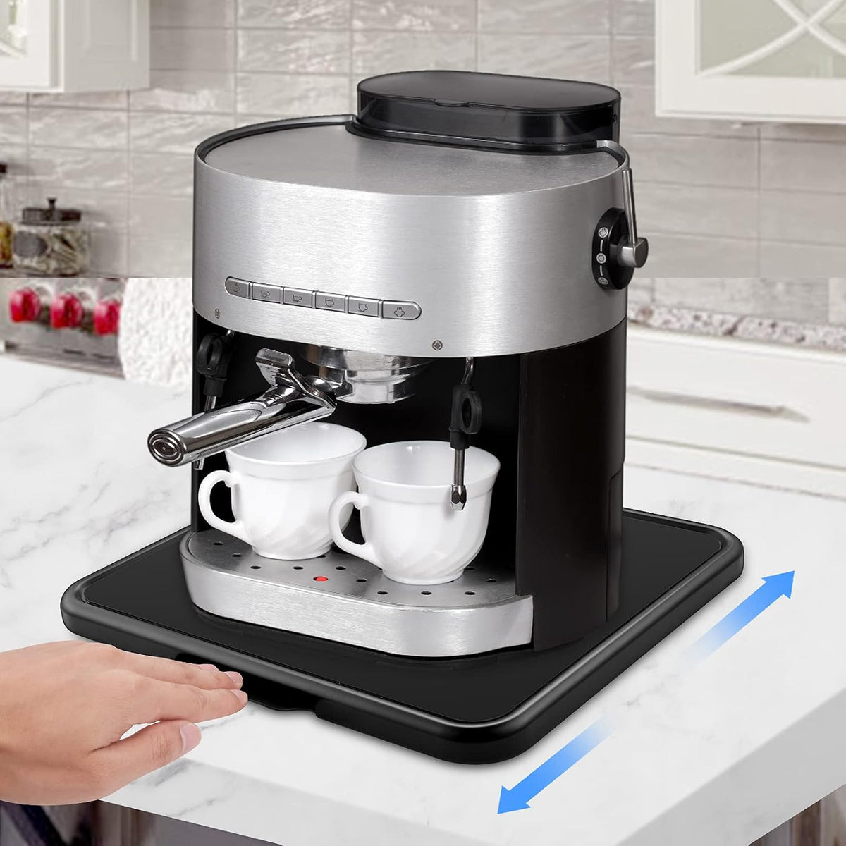 Kitchen Caddy Coffee Maker Sliding Tray, Under Cabinet Appliance Slider