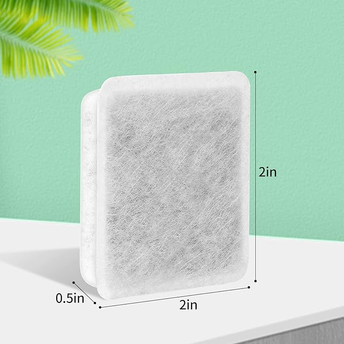 Pet Fountain Charcoal Water Filter Replacement, Dog Cat Water Bowl Filter Pet Water Filter Fit for Gravity Waterer Bowls Pack of 12