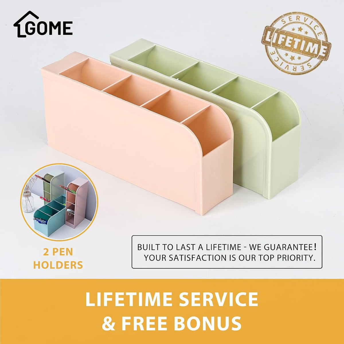 Gome Under Desk Pull-Out Drawer - Storage Organizer Office Mounted, Easy Slide-Out Pencil Drawer for Saving Space, Under Flat-Top Desk Storage Ideal for Sit-Stand Workstation