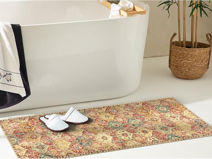 Lahome Moroccan Trellis Washable Runner Rug, 2x6 Kitchen Runners