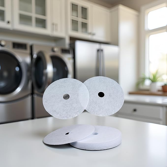 4 Pcs White Cloth Dryer Exhaust Filter,