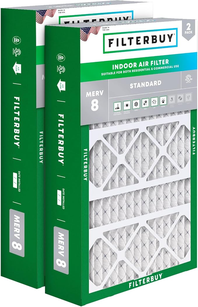 Filterbuy 15.75x27.63x3.50 Air Filter MERV 8 Essential Dust & Allergy Defense