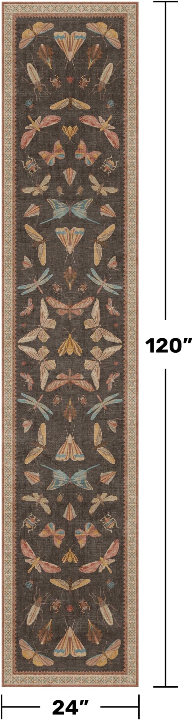 Hazo Haus 2x10 Hallway Runner Rug, Stain Resistant Non Slip Kitchen Floor Carpet
