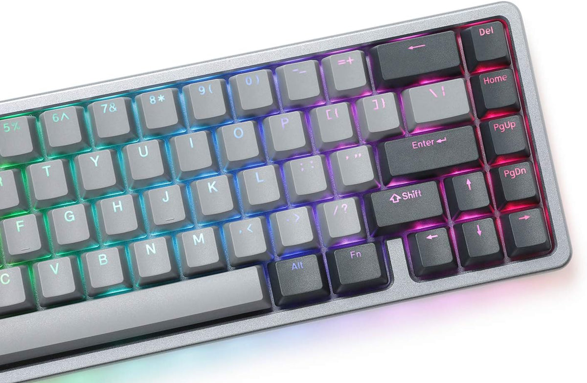 DROP ALT High-Profile Mechanical Keyboard — 65% (67 Key) Gaming Keyboard, Hot-Swap Switches, Programmable Macros, RGB LED Backlighting, USB-C, Doubleshot PBT, Aluminum Frame (Cherry MX Brown, Gray)