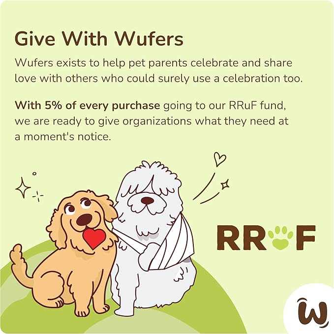 Wufers Birthday Boy Cookie Box | Gifts for Dogs | Gourmet-Decorated Treats | Made with Locally Sourced Ingredients (Red - Birthday Girl)