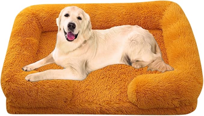 Dog Beds Large Sized dog Orthopedic, Sofa Dog Bed with Waterproof Lining and Nonskid Bottom, Rectangle Washable Dog Bed for Medium Small Dogs and Cats Comfortable ( Color : Blue , Size : 17 x 15" )