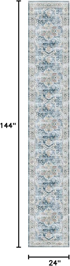 Madane Hallway Runner Rug 2x12, Extra Long Washable Runner Rugs