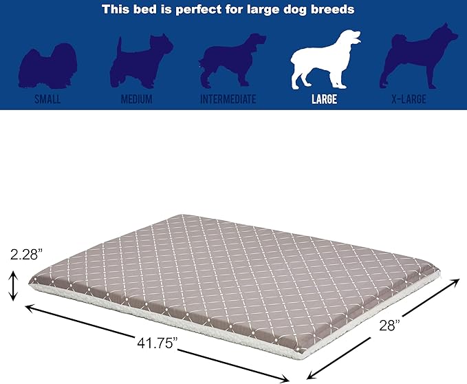 MidWest Homes for Pets Quiet Time Couture Paxton Pet Bed Mushroom/Fleece with Pillow Cover, Mushroom, Mushroom Diamond Pattern (40742-MRD)