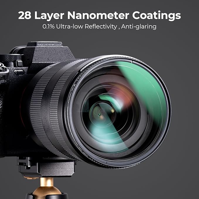K&F CONCEPT 72mm Ultra-Low Reflectivity Polarizers Filter, 28 Multi-Layer