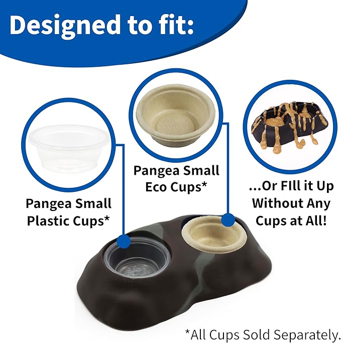 Pangea Ultimate Eco Dish, Crested Gecko Food and Water Bowl for Terrestrial Lizards, Durable Silicone Feeding Accessory for Reptile Terrariums 3.125in x 5.5in (Turquoise Marble)