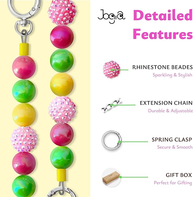 Beaded Dog Necklace Collar, Adjustable Jewelry-Inspired Design with Sparkle Beads (Vivid Tropics, Large)