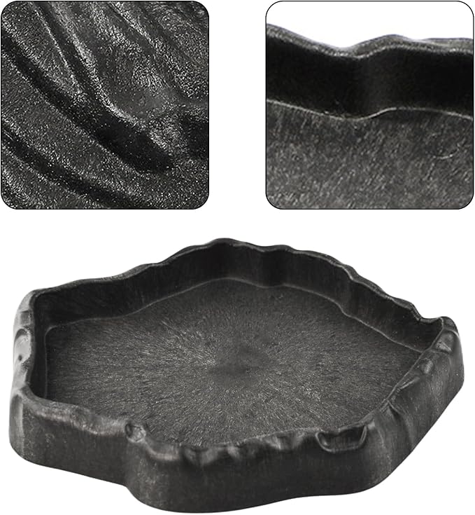 Reptile Water Dish, Reptile Feeding Dish Corner Bowl Breadworm Feeding Food Bowl, Terrarium Decor Bowls for Bearded Dragon Lizard Frog Leopard Gecko Tortoise Hermit Crab Chameleon (Small)