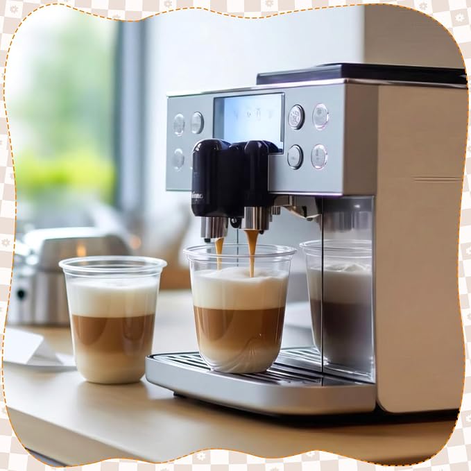 50 Sets 12 Oz Clear Plastic Coffee Cups
