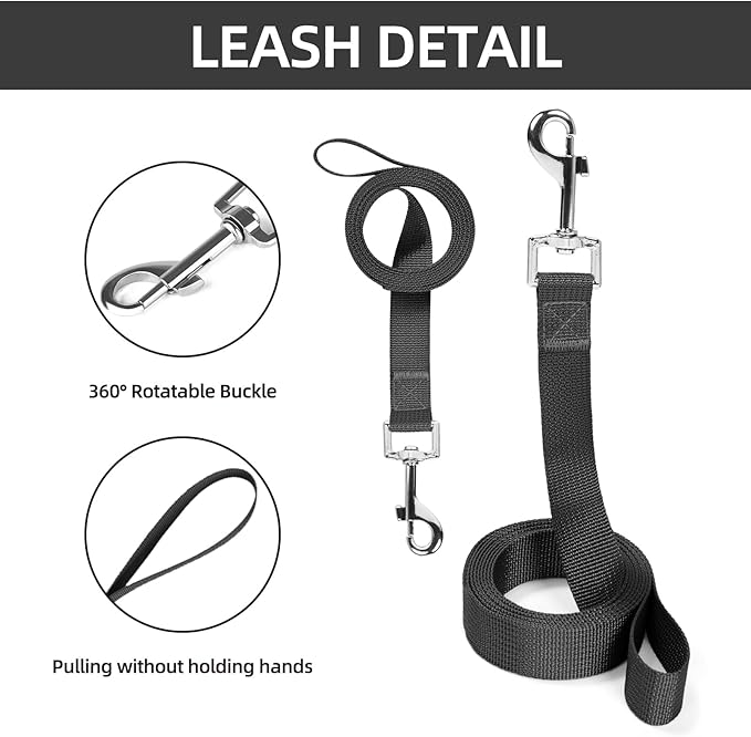 Small Dog Harness and Leash Set, Breathable Mesh Puppy Harness, Adjustable Dog Harness for Small Medium Large Dogs, No-Pull Pet Harness for Daily Walking (Black, Medium)