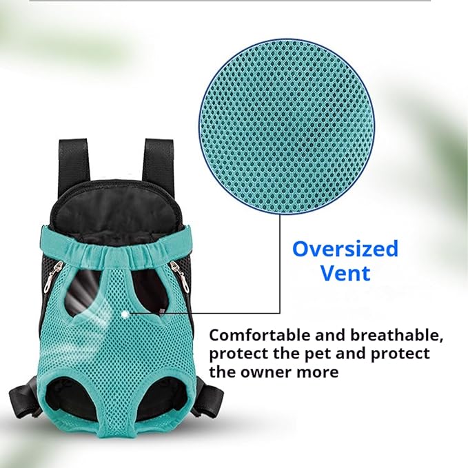 Portable Pet Carrier Backpack, Adjustable Pet Front Cat Dog Carrier Backpack Travel Bag for Small Medium Dogs Cats Puppies, Cat Backpack Carrier for Hiking Cycling (D, S)