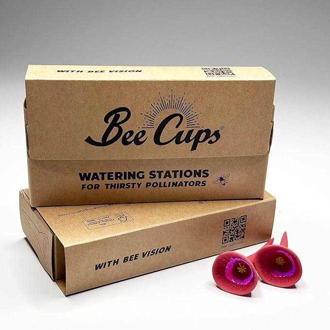 5 Pack, Bee Watering Station, 100% Handmade Porcelain, Bee and Butterfly Feeder