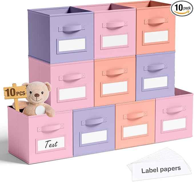 10 Pcs Fabric Storage Cubes