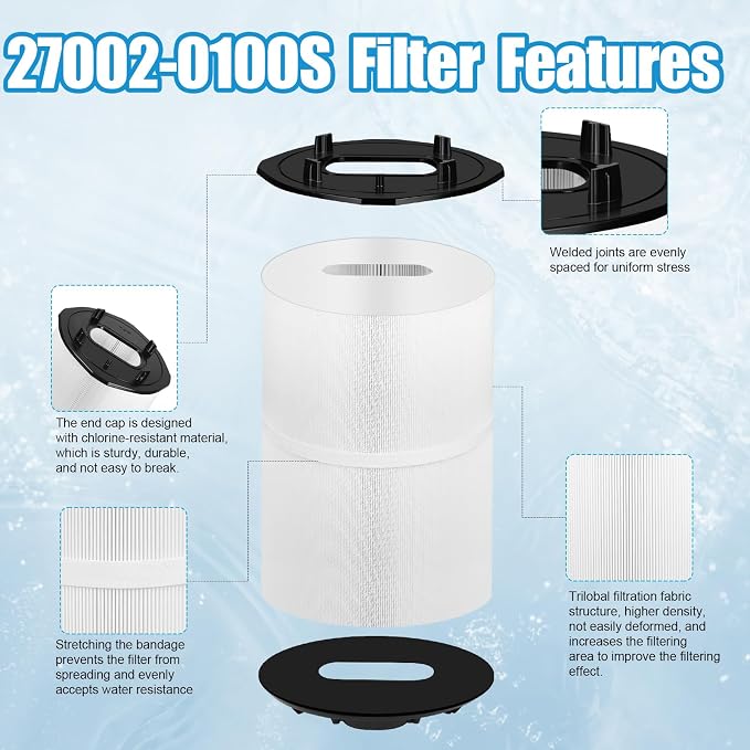 27002-0100S Pool Fliter Cartridges Replacement Compatible