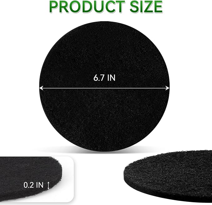10 Pack Charcoal Filters for Compost Bucket, Compost Filters for Countertop Bin