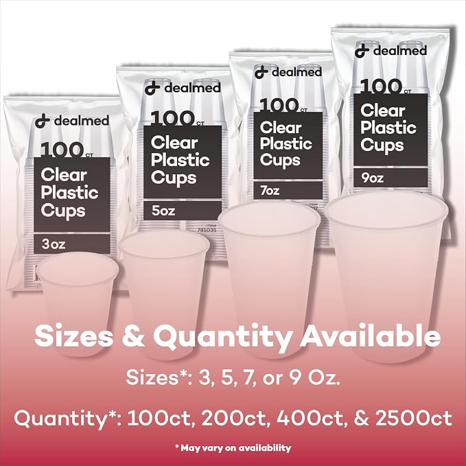 Dealmed 9 oz Disposable Plastic Cups
