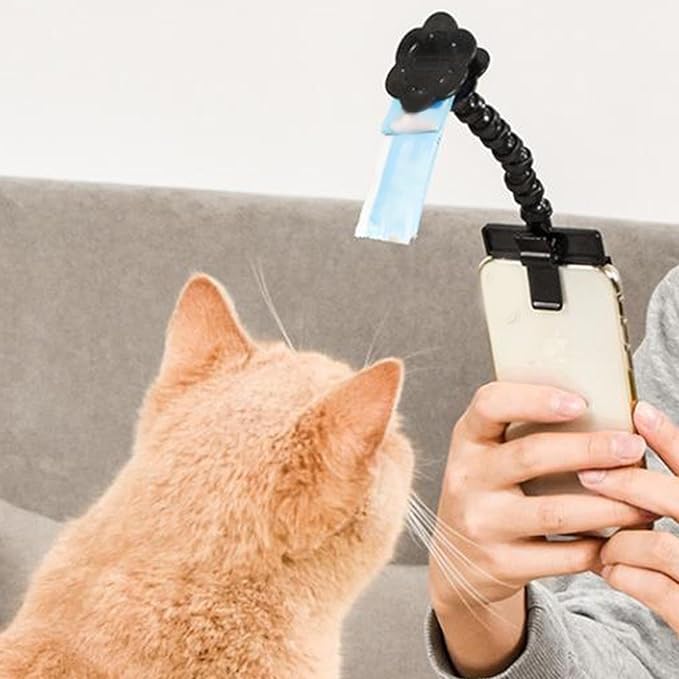 Dog Selfie Treat Clip, Rotatable Pet Selfie Stick Smartphone Attachment for Phone Camera Cat and Dog Photo Use