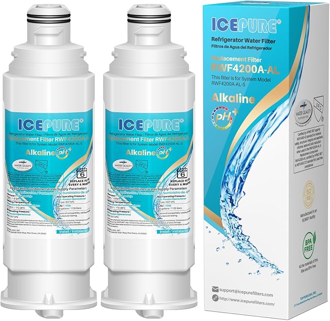 ICEPURE Alkaline DA97-17376B Refrigerator Water Filter Replacement