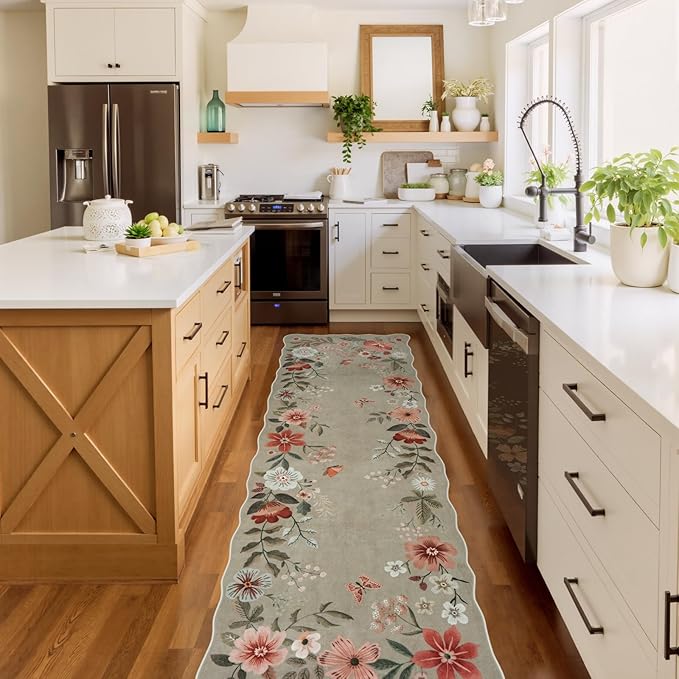 Lahome Floral Runners for Hallways, Soft Washable Runner