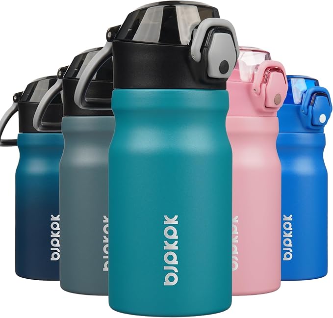 BJPKPK 14 oz Insulated Water Bottle, Stainless Steel Flask | Leak Proof Locking
