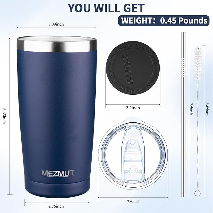 MEZMUT 20oz Insulated Tumbler Travel Coffee Mug