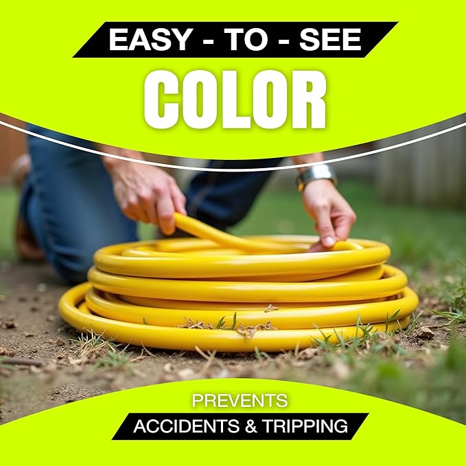 25ft Outdoor/Indoor Extension Cord 10/3 Gauge Ultra Heavy Duty 3 Prong SJTW, Waterproof, ETL Listed, Flexible Cold-Resistant Long Power Cord,15A 125V 1875W, Yellow by LifeSupplyUSA