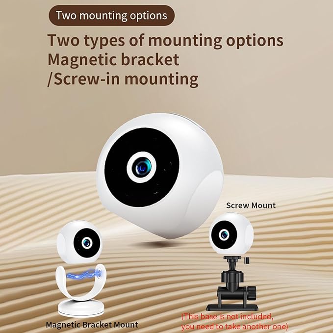 Pets Camera with Magnetic Bracket 1080P Wireless Indoor Security Cam, 170° Wide Angle & Night Vision - Motion Detection Alerts, Easy Installation for Home Safety & Pet Monito
