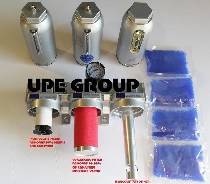 HEAVY DUTY INDUSTRIAL 3 STAGE COMPRESSED AIR CLEANER MOISTURE TRAP, COALESCING