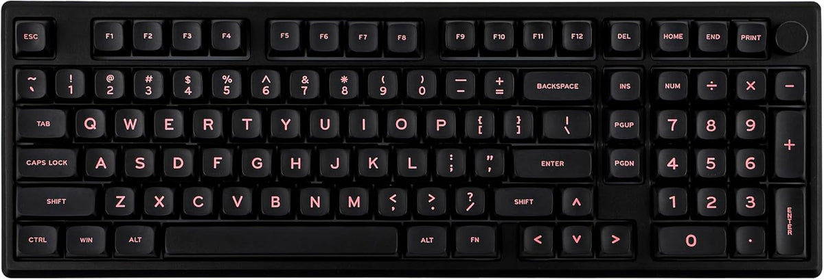 EPOMAKER Galaxy100 QMK/VIA Wireless Gaming Keyboard, Aluminum Shell, BT/2.4Ghz/USB-C, Pre-Lubed Hot-Swappable Linear Switches, NKRO, RGB Backlit (Black, Marble White Switch)