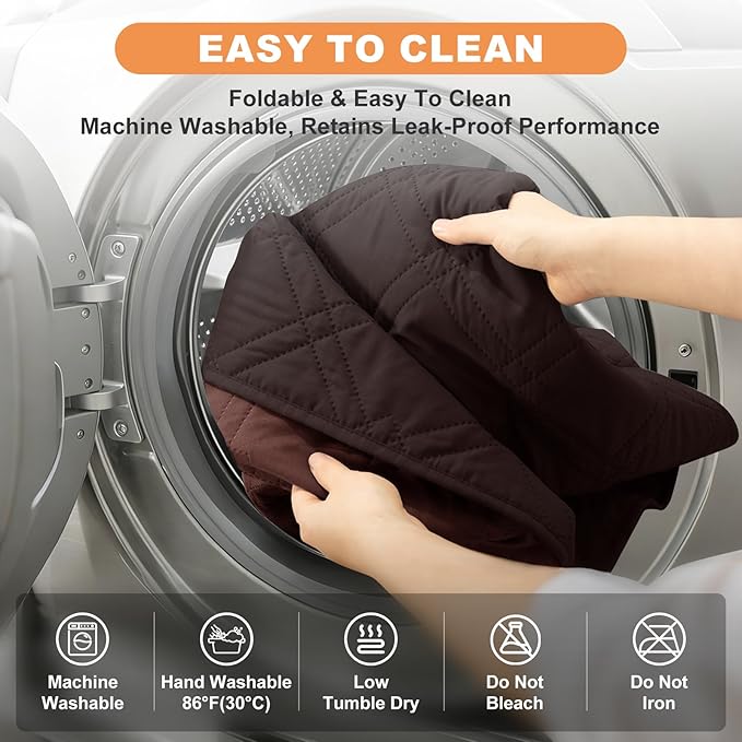100% Waterproof Dog Couch Protector, Triple-Layer Waterproof Dog Bed Cover Pet Blanket Reversible 2-Tone Sofa Shield, Non-Slip Furniture Guard for Pets(30×30 Inch, Chocolate+Coffee)