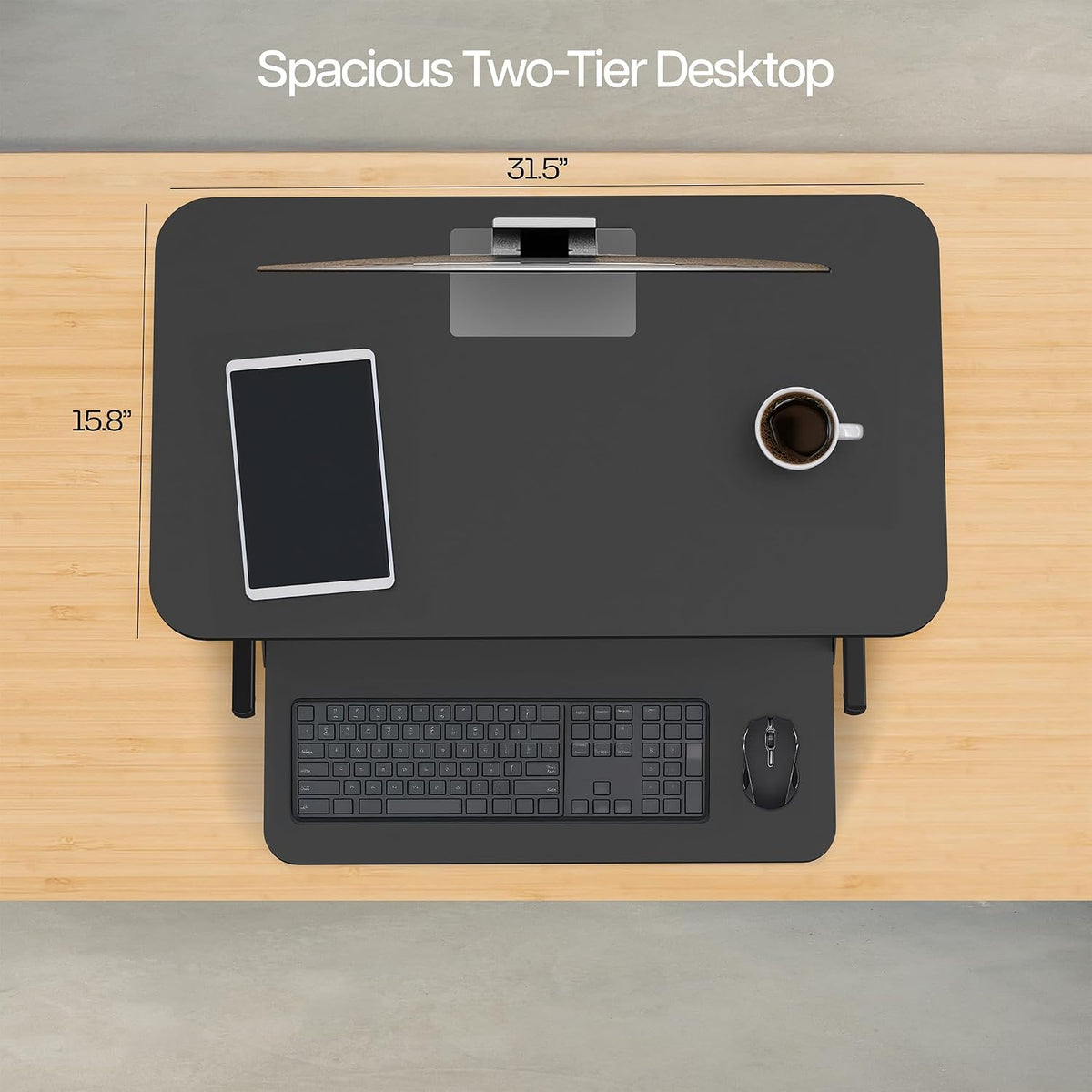 VIVO 32 in Standing Desk Riser, Height Adjustable Workstation