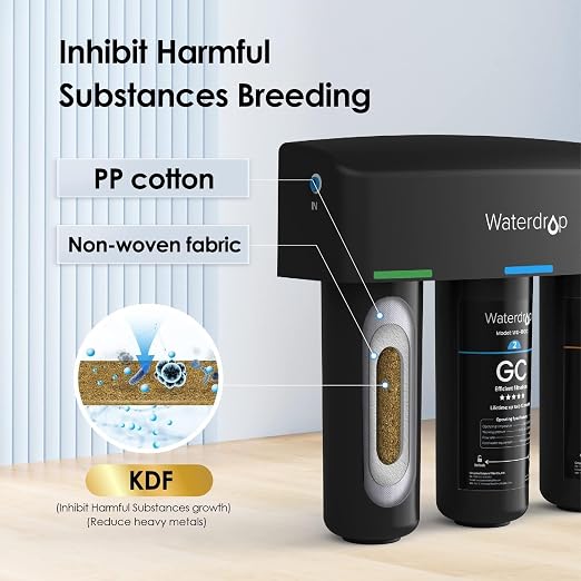 Waterdrop TSB 8 Layer Under Sink Water Filter, Bad Taste & Odor,
