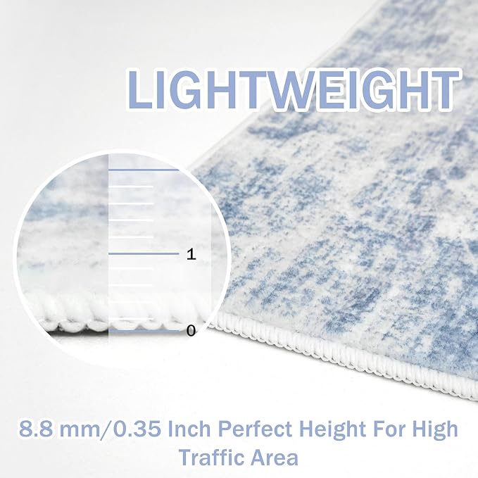 IOHOUZE Abstract Runner Rug 3x8 Ft Washable Runners