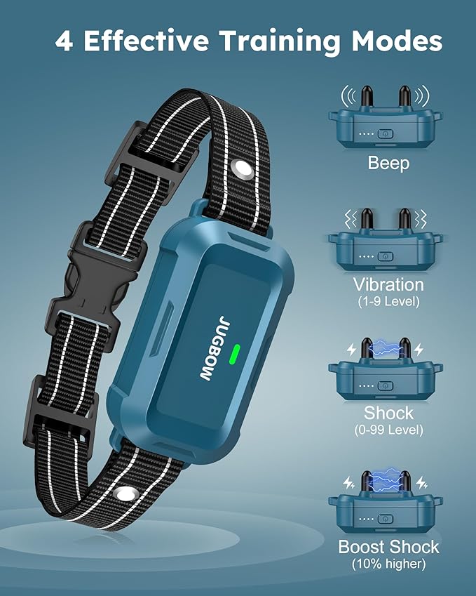 Jugbow Dog Shock Collar - 4200FT Dog Training Collars with Remote, IPX7 Waterproof E-Collar with 4 Training Modes, Security Lock, Rechargeable e-Collars