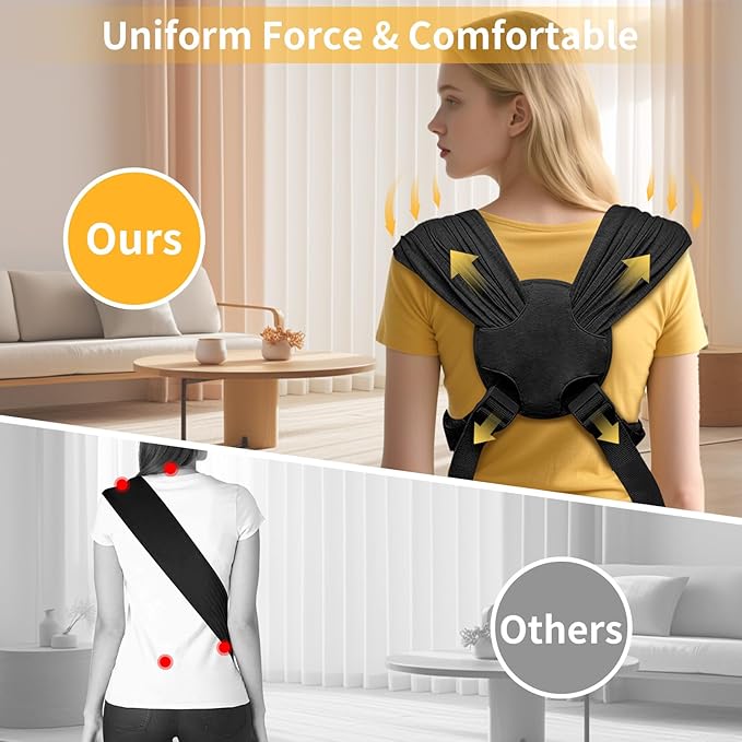 Dog Carrier Sling, Pet Carry Slings Front Pack, Adjustable Dog Carriers for Small Dogs, Portable Pet Carrier for Dogs, Dog Backpack Carrier (Black)